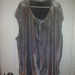 liz Claiborne glittery sleeveless shirt